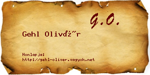 Gehl Olivér névjegykártya